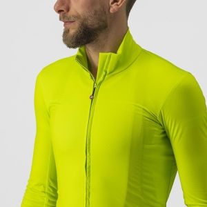 CASTELLI PRO THERMAL MID LS JERSEY ELECTRIC LIME