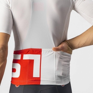 CASTELLI DOWNTOWN JERSEY WHITE & RED