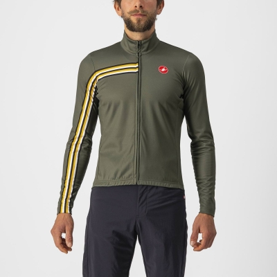 CASTELLI UNLIMITED THERMAL JERSEY MILITARY GREEN/GOLDENROD